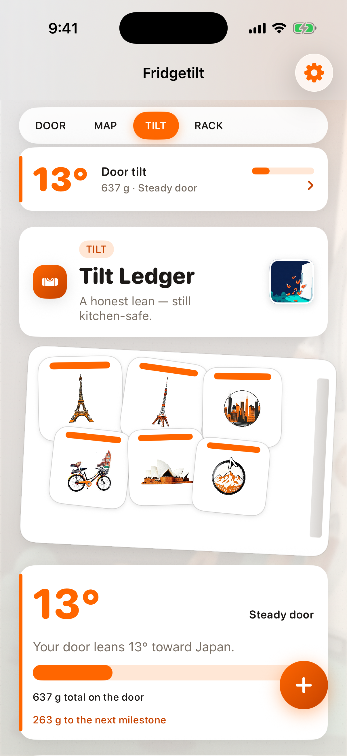 Tilt Ledger screen